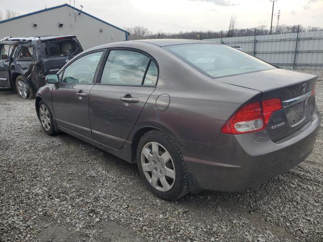 19XFA16549E011135 - 2009 HONDA CIVIC LX GRAY photo 2