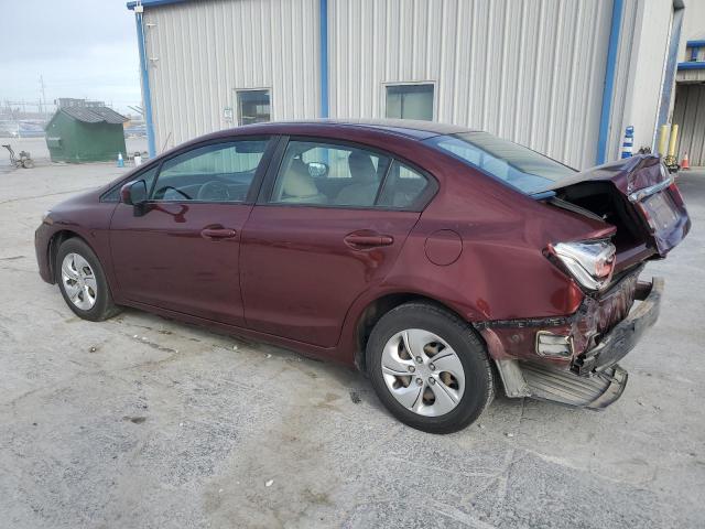 19XFB2F54EE001685 - 2014 HONDA CIVIC LX MAROON photo 2