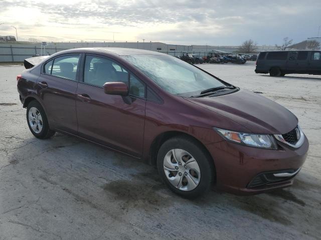 19XFB2F54EE001685 - 2014 HONDA CIVIC LX MAROON photo 4