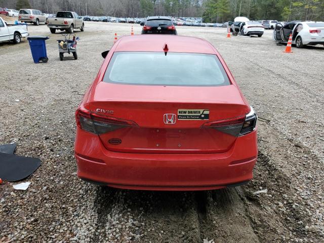 2HGFE2F23PH539218 - 2023 HONDA CIVIC LX RED photo 6