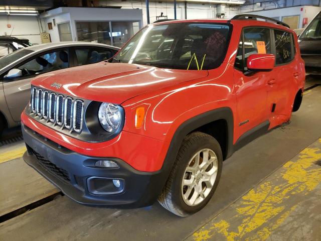 ZACCJBBB5JPJ31325 - 2018 JEEP RENEGADE LATITUDE RED photo 2