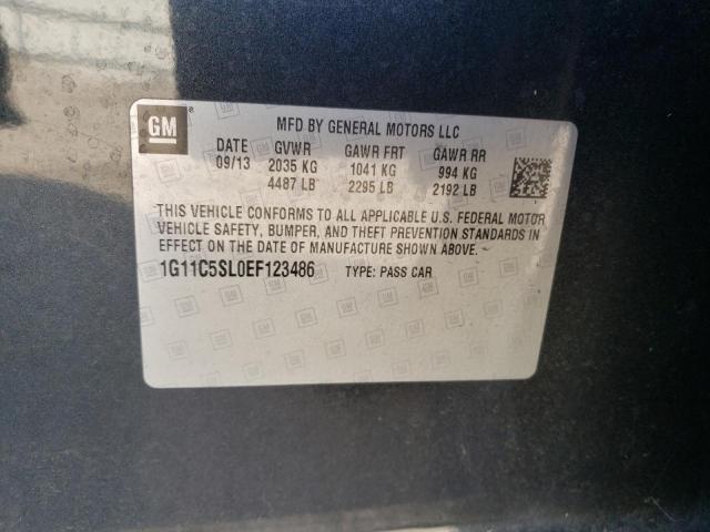 1G11C5SL0EF123486 - 2014 CHEVROLET MALIBU 1LT 黑色 照片 12