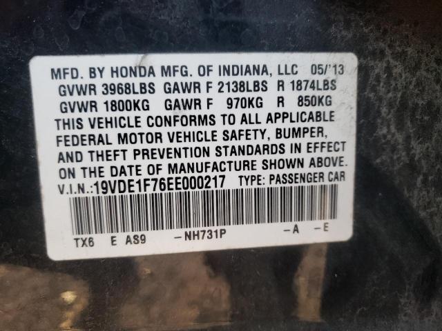 19VDE1F76EE000217 - 2014 ACURA ILX 20 TECH BLACK photo 13