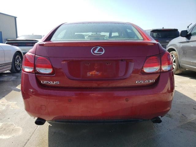 JTHBN96S265003676 - 2006 LEXUS GS 430 RED photo 6