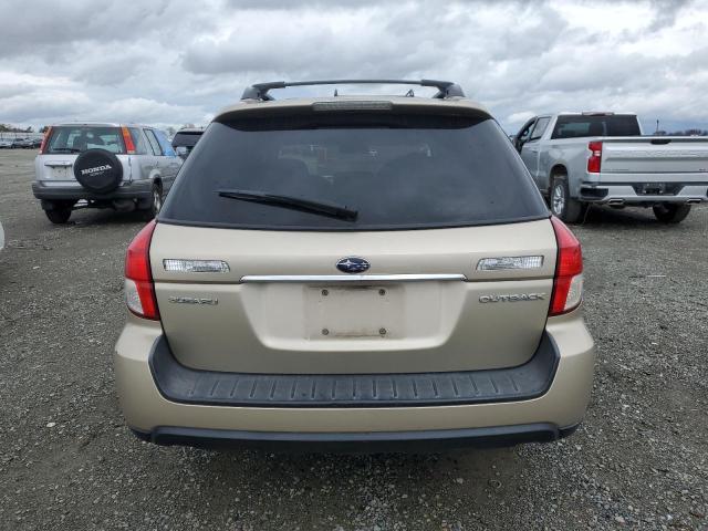 4S4BP60C187306821 - 2008 SUBARU OUTBACK TAN photo 6