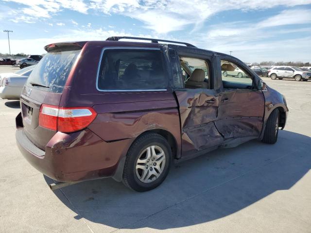 5FNRL38607B451403 - 2007 HONDA ODYSSEY EXL BURGUNDY photo 3