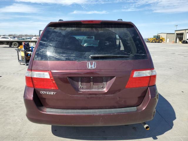 5FNRL38607B451403 - 2007 HONDA ODYSSEY EXL BURGUNDY photo 6