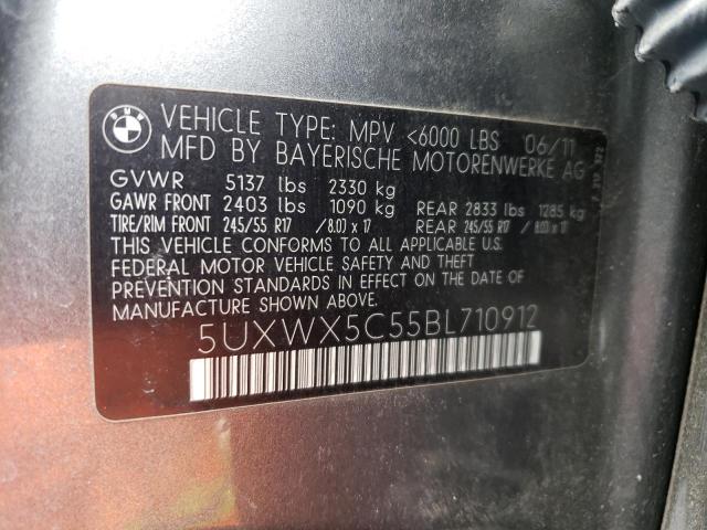 5UXWX5C55BL710912 - 2011 BMW X3 XDRIVE28I GRAY photo 14