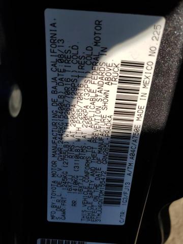 3TMJU4GN7DM155472 - 2013 TOYOTA TACOMA DOUBLE CAB PRERUNNER CHARCOAL photo 12