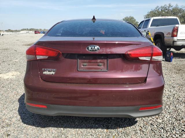 3KPFK4A76HE138426 - 2017 KIA FORTE LX BURGUNDY photo 6