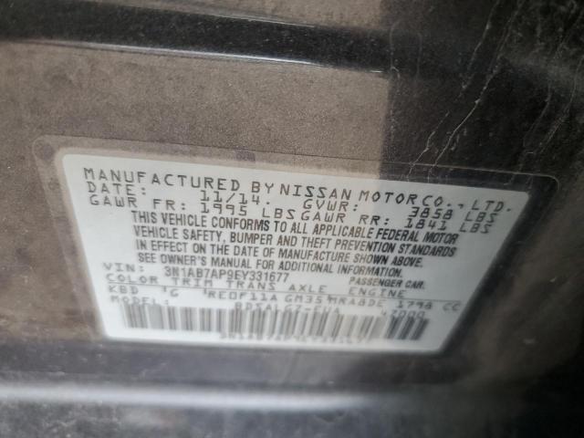 3N1AB7AP9EY331677 - 2014 NISSAN SENTRA S CHARCOAL photo 13