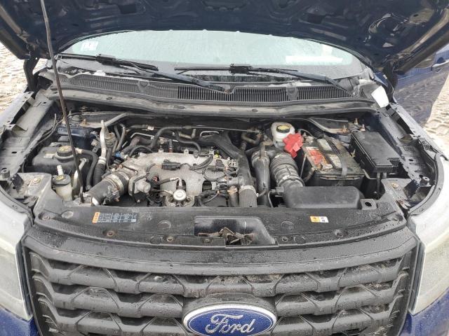 1FM5K8AT1GGC07677 - 2016 FORD EXPLORER POLICE INTERCEPTOR BLUE photo 12