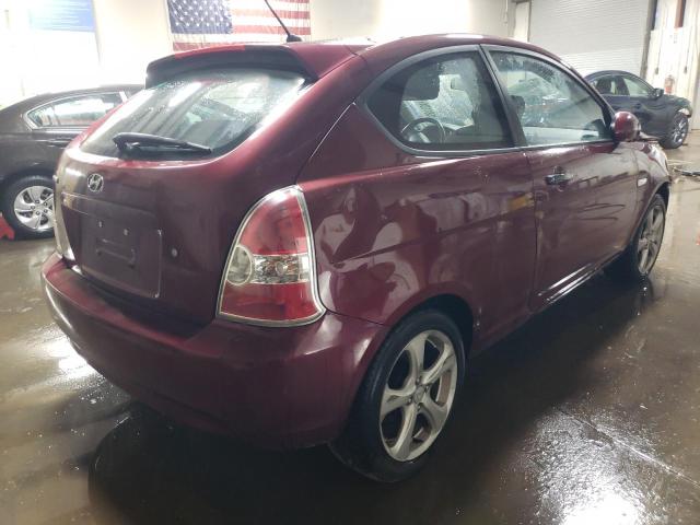 KMHCN36C37U024860 - 2007 HYUNDAI ACCENT SE MAROON photo 3