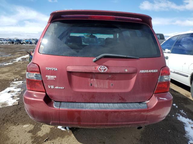 JTEEP21A170191258 - 2007 TOYOTA HIGHLANDER SPORT RED photo 6