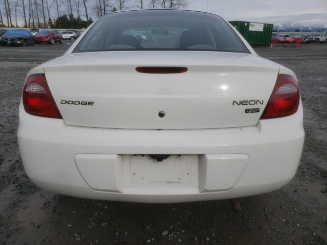 1B3ES56C35D285969 - 2005 DODGE NEON SXT WHITE photo 6