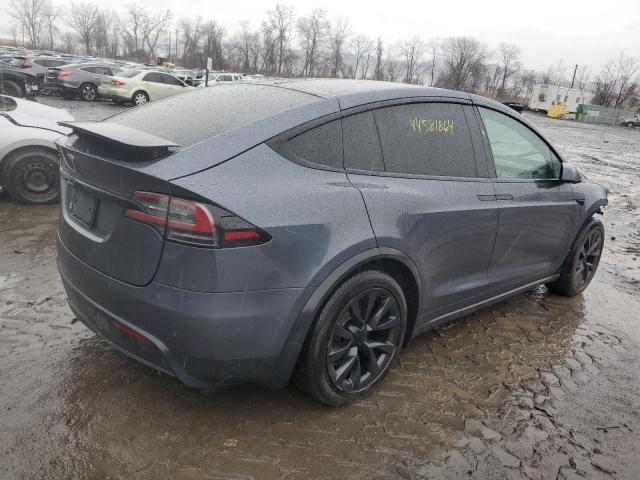 7SAXCAE55NF344869 - 2022 TESLA MODEL X GRAY photo 3