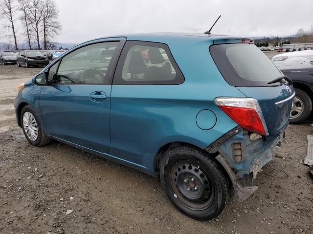 JTDJTUD38CD538868 - 2012 TOYOTA YARIS BLUE photo 2