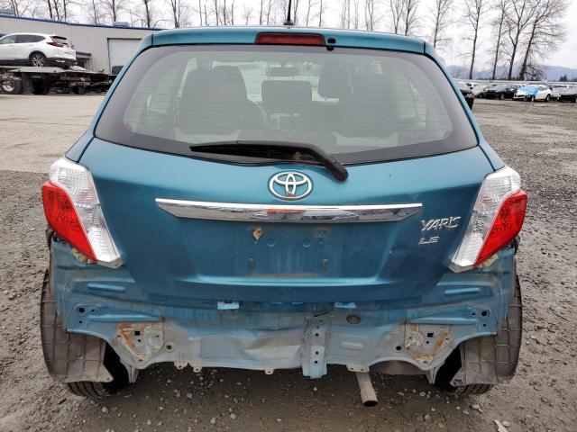 JTDJTUD38CD538868 - 2012 TOYOTA YARIS BLUE photo 6