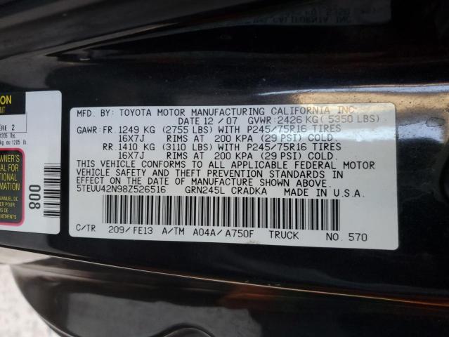 5TEUU42N98Z526516 - 2008 TOYOTA TACOMA ACCESS CAB Boz foto 13