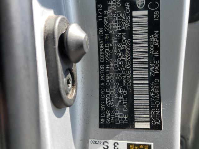 JTDZN3EU3E3325026 - 2014 TOYOTA PRIUS V SILVER photo 12