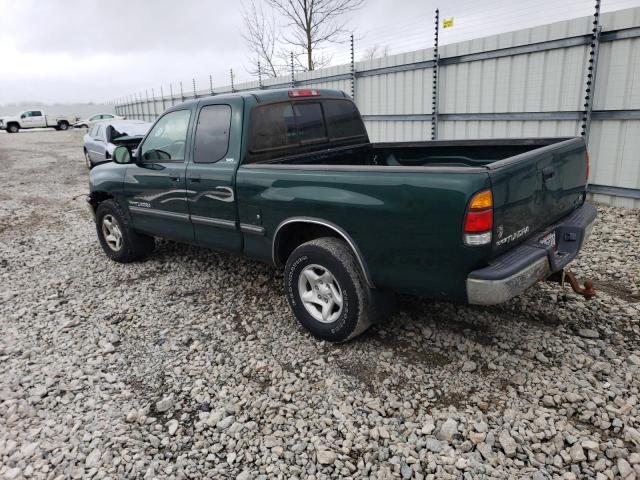 5TBRT34162S332259 - 2002 TOYOTA TUNDRA ACCESS CAB GREEN photo 2