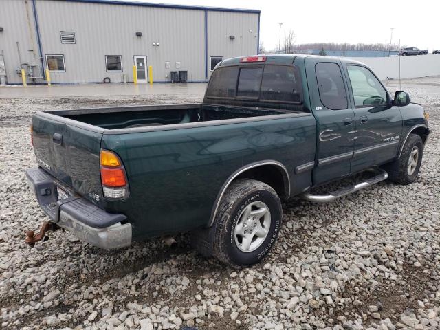 5TBRT34162S332259 - 2002 TOYOTA TUNDRA ACCESS CAB GREEN photo 3