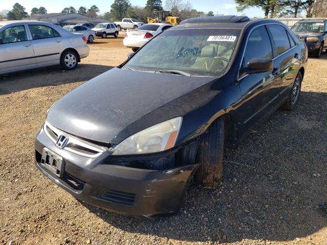 1HGCM66506A015707 - 2006 HONDA ACCORD EX BLACK photo 2