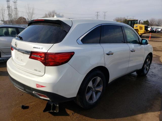 5FRYD4H29EB005595 - 2014 ACURA MDX WHITE photo 3