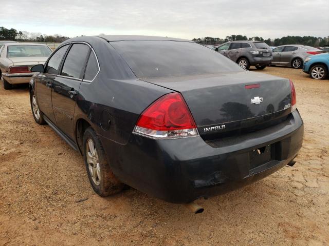 2G1WF5E33C1328698 - 2012 CHEVROLET IMPALA LS BLACK photo 3