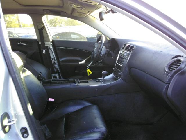 JTHBK262875042399 - 2007 LEXUS IS 250 SILVER photo 5