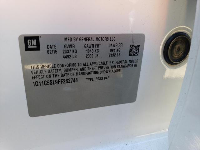 1G11C5SL9FF262744 - 2015 CHEVROLET MALIBU 1LT WHITE photo 12