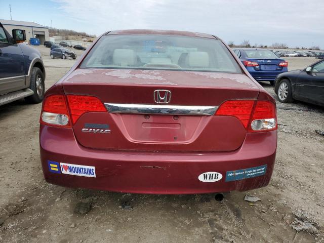 2HGFA1F52AH512230 - 2010 HONDA CIVIC LX BURGUNDY photo 6