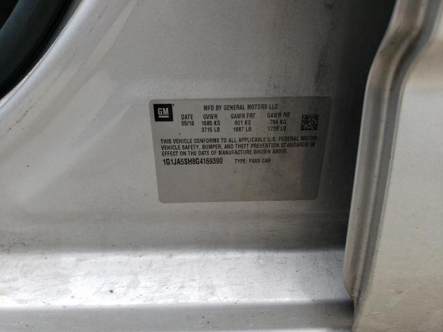 1G1JA5SH8G4169390 - 2016 CHEVROLET SONIC LS 银色 照片 12