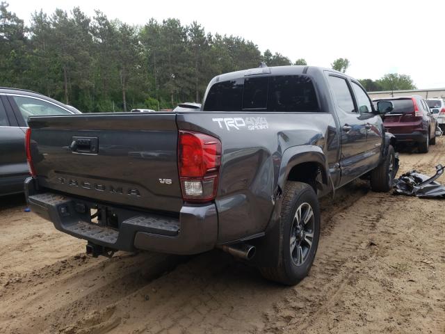 3TMDZ5BNXKM066276 - 2019 TOYOTA TACOMA DOUBLE CAB GRAY photo 4