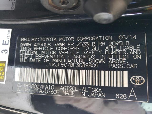 JTKJF5C78F3089809 - 2015 TOYOTA SCION TC BLACK photo 13