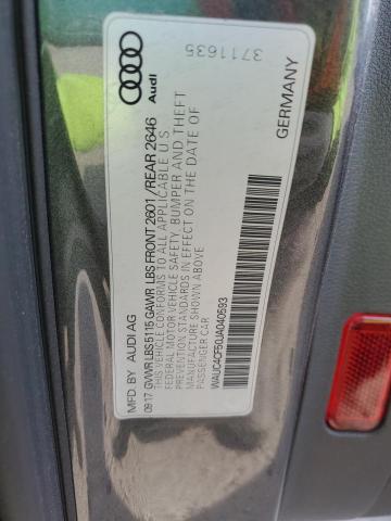 WAUC4CF50JA040593 - 2018 AUDI S5 PRESTIGE 石墨色 照片 12