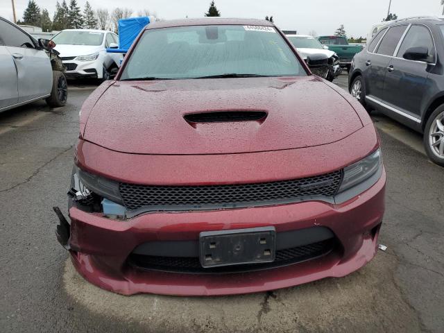 2C3CDXCT3MH593052 - 2021 DODGE CHARGER R/T MAROON photo 5