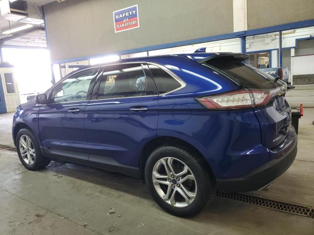 2FMPK4K93FBC07917 - 2015 FORD EDGE TITANIUM BLUE photo 2