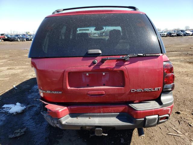 1GNDT13S322329219 - 2002 CHEVROLET TRAILBLAZE RED photo 6