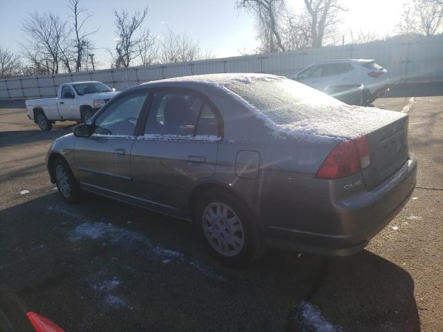 JHMES16515S005257 - 2005 HONDA CIVIC LX GRAY photo 2