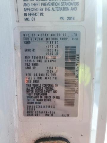 3N63M0ZN6JK695253 - 2018 CHEVROLET CITY EXPRE LT 白色 照片 13