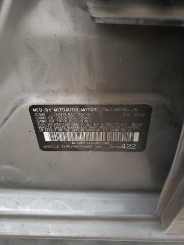 ML32A3HJ2KH005986 - 2019 MITSUBISHI MIRAGE ES GRAY photo 12