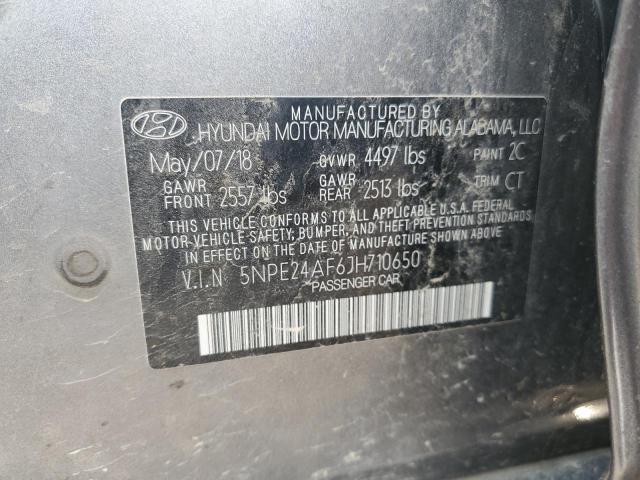 5NPE24AF6JH710650 - 2018 HYUNDAI SONATA SE GRAY photo 13