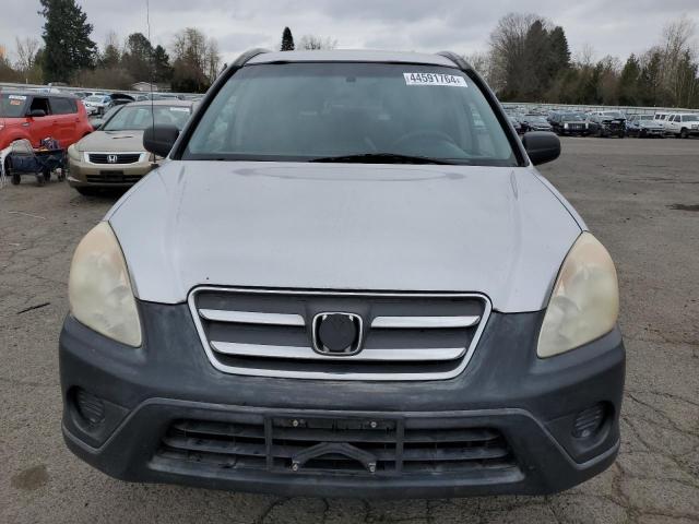 JHLRD68515C010320 - 2005 HONDA CR-V LX SILVER photo 5