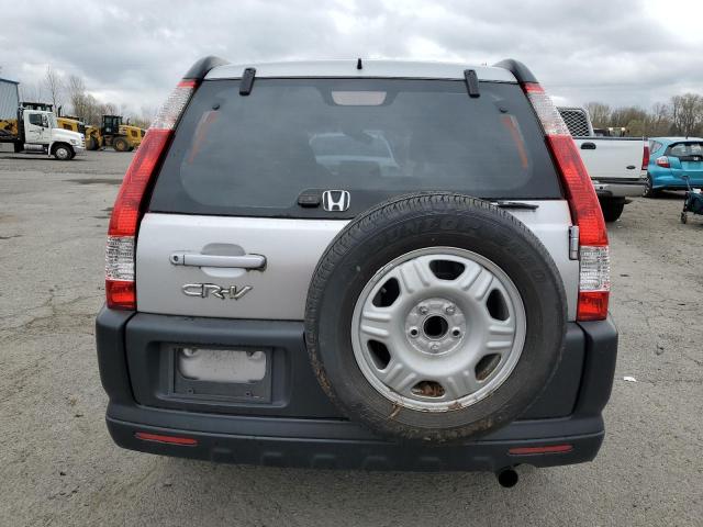 JHLRD68515C010320 - 2005 HONDA CR-V LX SILVER photo 6