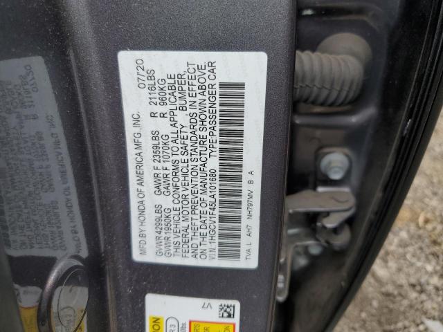 1HGCV1F45LA101680 - 2020 HONDA ACCORD EX SILVER photo 13