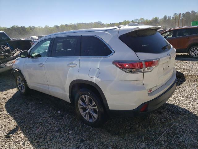 5TDKKRFH0FS086338 - 2015 TOYOTA HIGHLANDER XLE WHITE photo 2