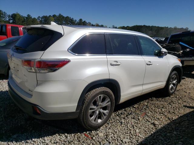 5TDKKRFH0FS086338 - 2015 TOYOTA HIGHLANDER XLE WHITE photo 3