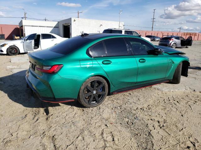 WBS33AY02NFM41026 - 2022 BMW M3 COMPETITION GREEN photo 3