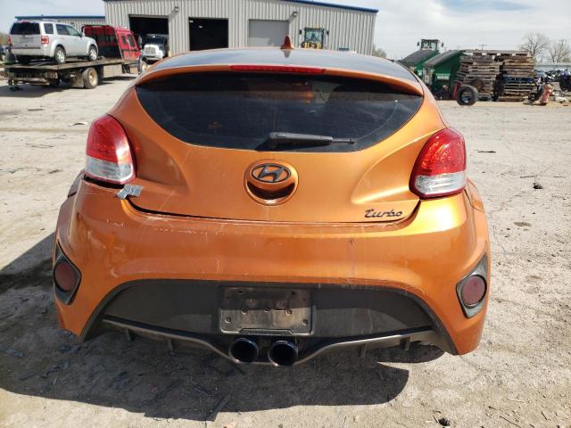 KMHTC6AE0DU120750 - 2013 HYUNDAI VELOSTER TURBO ORANGE photo 6